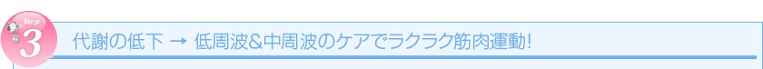 STEP3 ��ӂ̒ቺ������g�������g�̃P�A�Ń��N���N�ؓ��^���I