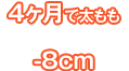 4ヶ月でウエスト
-14cm