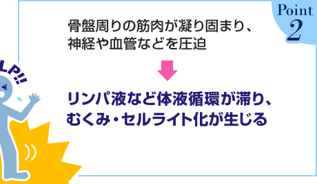 Point2�@���Վ���̋ؓ����Â�ł܂�A�_�o�⌌�ǂȂǂ������������p�t�ȂǑ̉t�z���؂�A�ނ��݁E�Z�����C�g����������