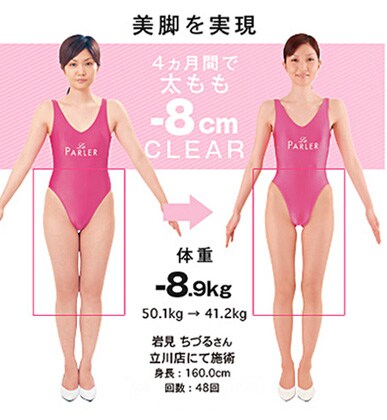 美脚を実現 4ヵ月間で太もも-8cmCLEAR