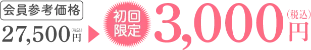 会員参考価格 27.500円（税込）→初回限定 3,000円（税込）