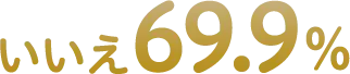 いいえ 69.9％