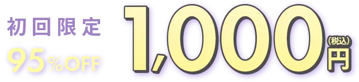 初回限定 95%OFF 1,000円（税込）