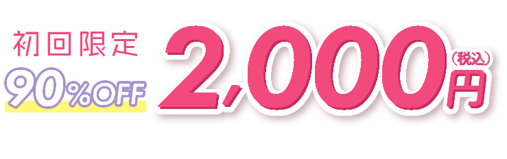 初回限定 90%OFF 2,000円（税込）