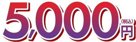 5,000円（税込）でお試し可能！