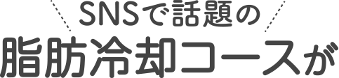 SNSで話題の脂肪冷却コースが