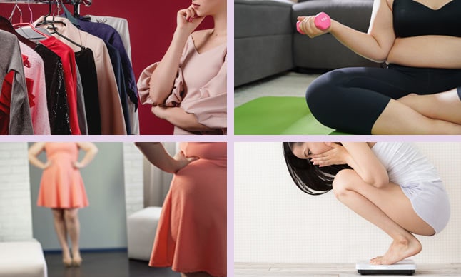 ポッコリしたお腹周りや浮き輪肉