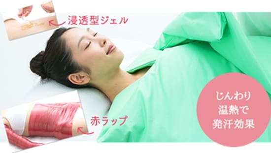 体全体を温かいヒートマットで包む