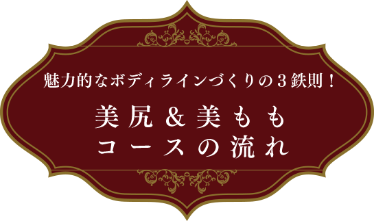 魅力的なボディラインづくりの3鉄則!美尻&美ももコースの流れ
