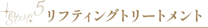 Step5 リフティングトリートメント