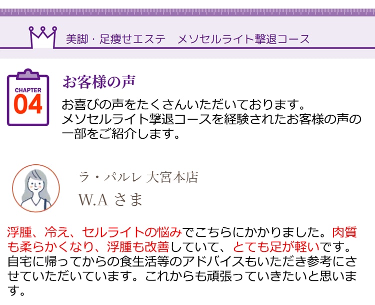 メソセルライト撃退コース（レディス）21