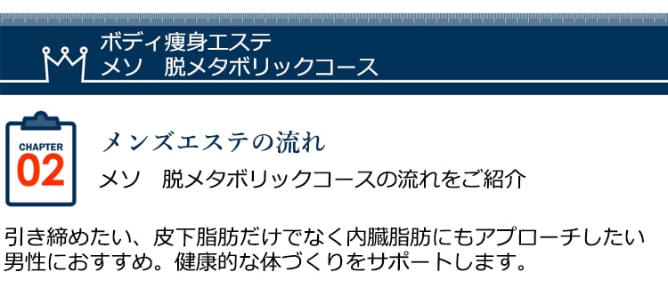 メソ脱メタボリックコース（メンズ）8
