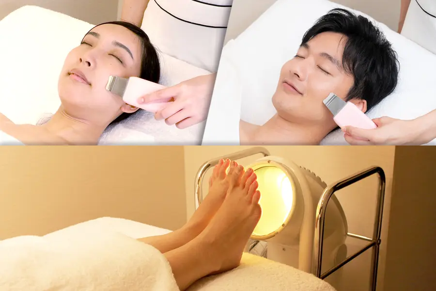 スクライバー洗浄&バイオプトロン（足裏）