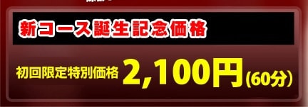 新コース誕生記念価格 初回限定特別価格2,100円