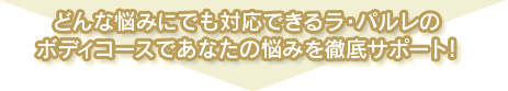 �ǂ�ȔY�݂ɂł��Ή��ł��郉�E�p�����̃{�f�B�R�[�X�ł��Ȃ��̔Y�݂�O��T�|�[�g�I