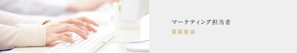 募集要項：マーケティング担当者