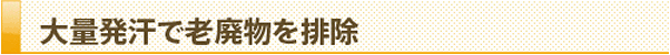 大量発汗で老廃物を排除